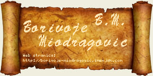 Borivoje Miodragović vizit kartica